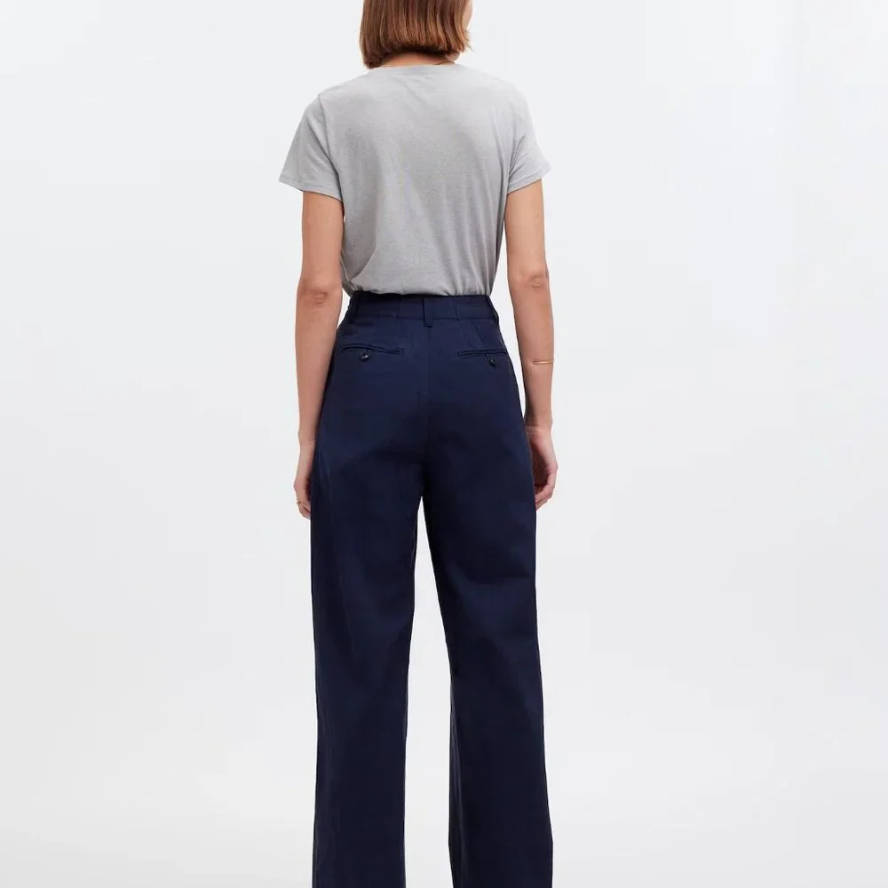 Madewell Harlow Wide-Leg Pant Size 4 Navy Deep Indigo - Picture 11 of 14